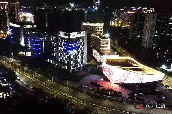 广州白云湖滨产业园区夜景照明工程